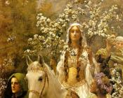 Queen Guinevre's Maying - 约翰·柯里尔